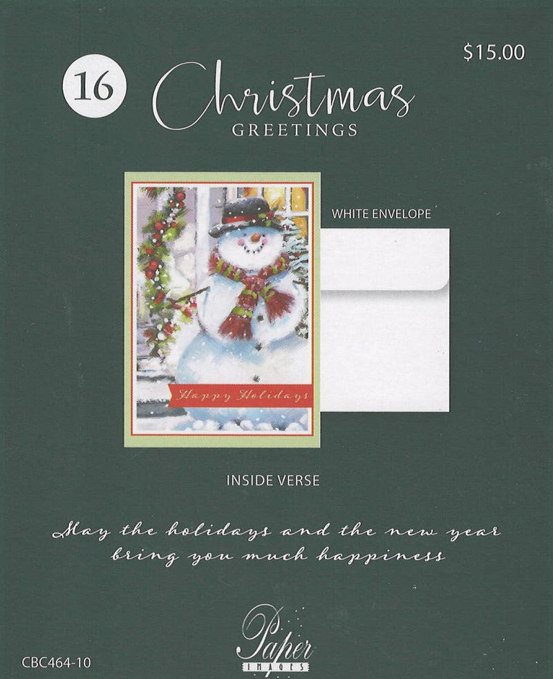 Holiday Favorites Boxed Cards - Set of 18 - Fashionista Snowman