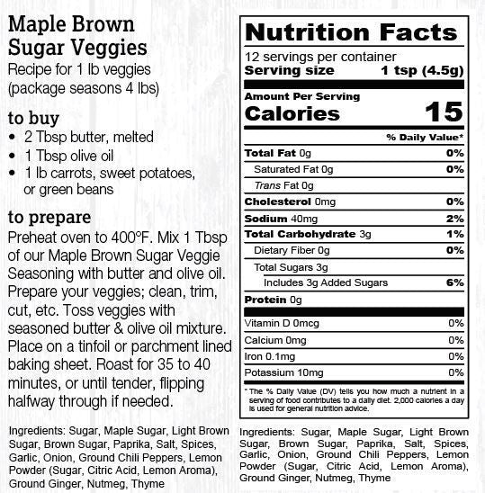 Maple Brown Sugar Veggie Seasoning