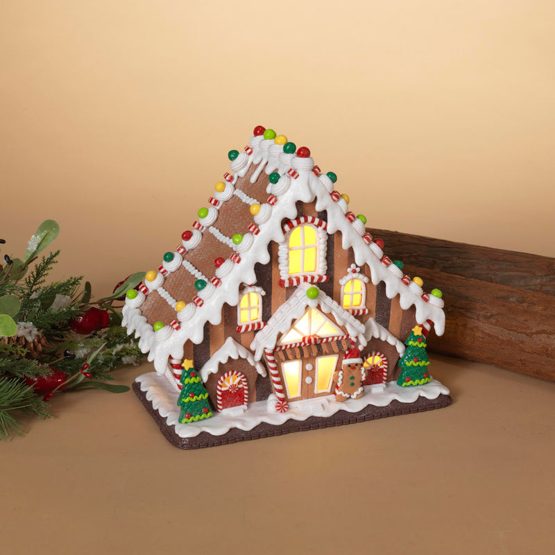 Lighted Gingerbread House - 9.5 inch