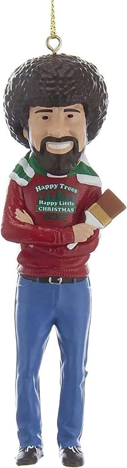 Bob Ross Happy Little Christmas  Ornament