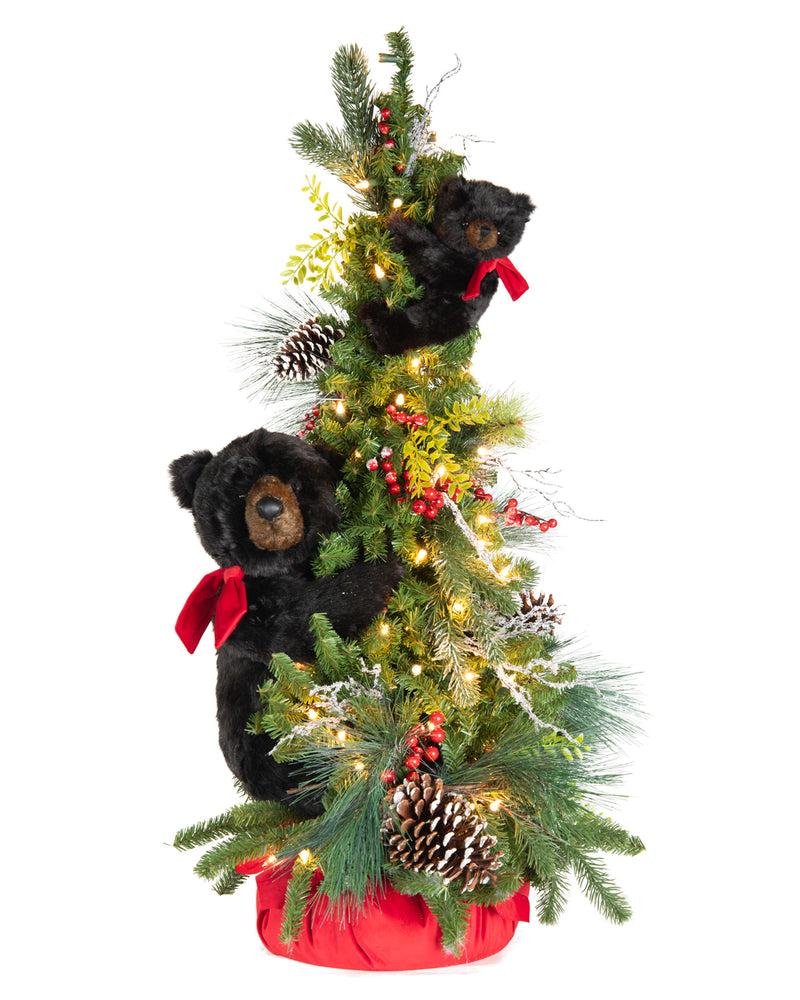 Winter Wonderland Black Bear Tree - 40 Inch