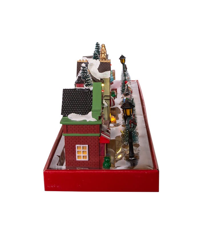 Battery-Operated LED Light-Up Christmas Village Set, 17-Pieces