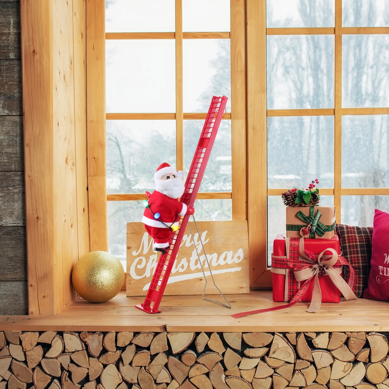 Tabletop Climber - Santa with Single Ladder