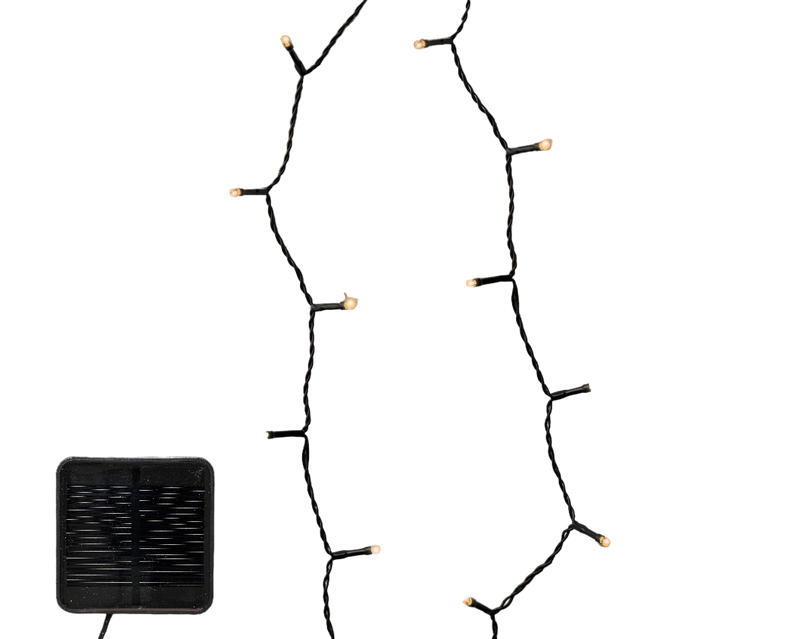 Solar String Lights - 120 LED - 8 function Twinkle - Warm White