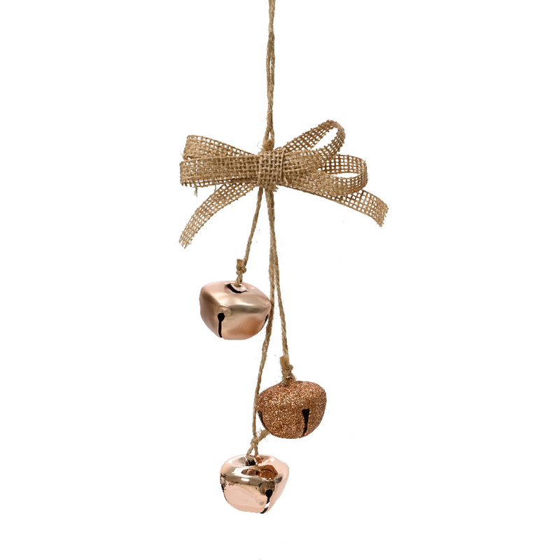 Bells with Burlap Ribbon -