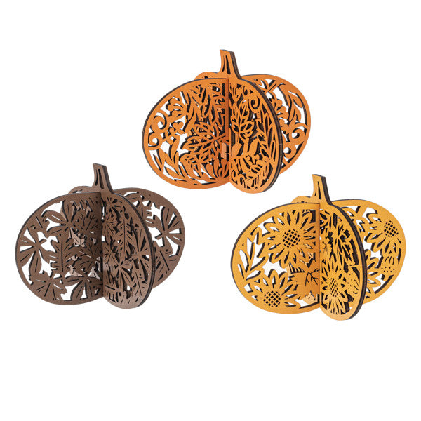 Laser Cut Wooden Pumpkin -