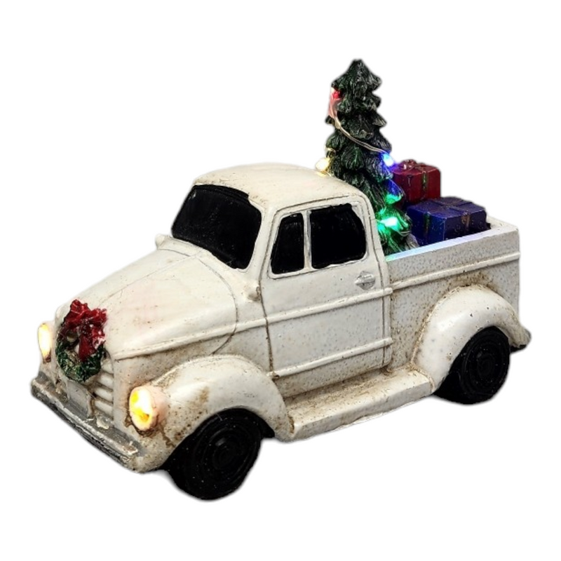 Lighted Truck with Tree -