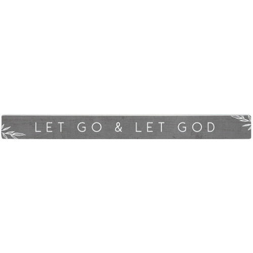 16 inch Shelf Sitter Sign - Let Go Let God