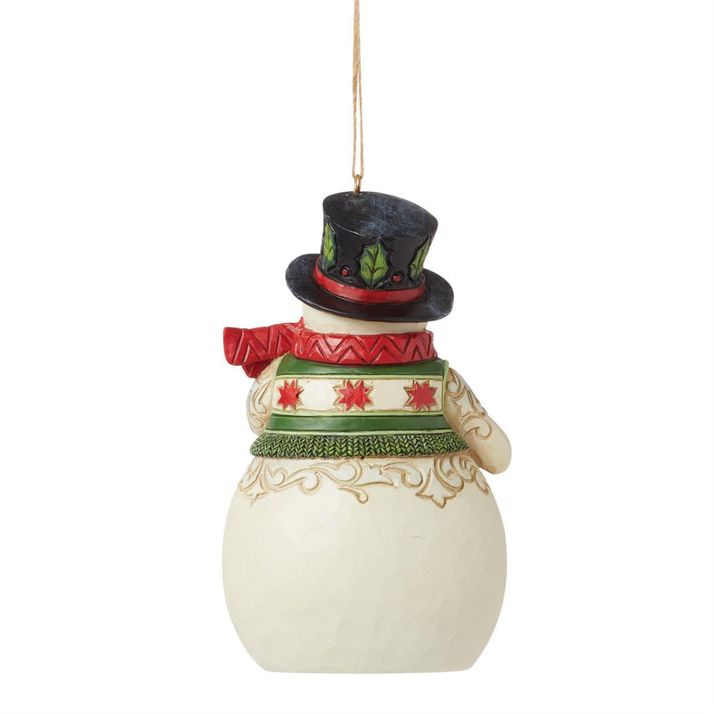 Snowman with Cardinal Ornament