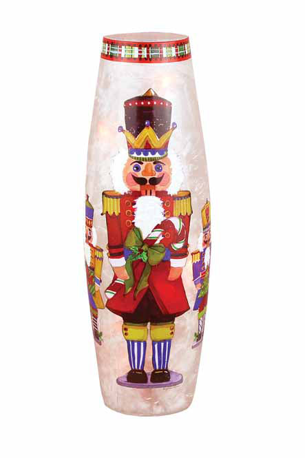 Nutcrackers Lit Vase