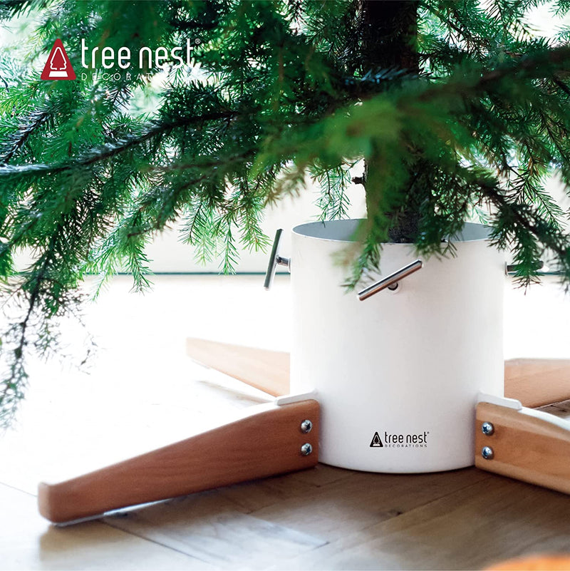 Timber Christmas Tree Stand - Large - White