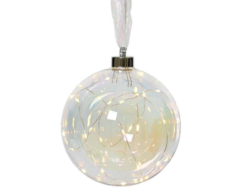 Micro LED Lighted Ball Ornament - Warm White