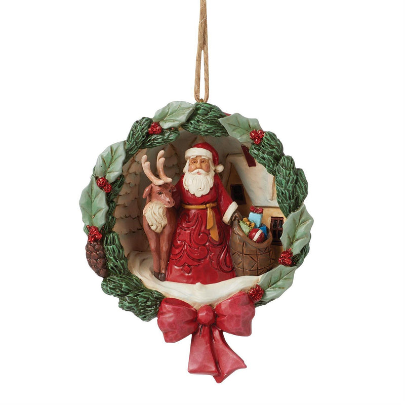 Santa Scene Diorama - Ornament