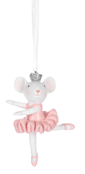 Dancing Mouse Ornaments - Pink   Dress