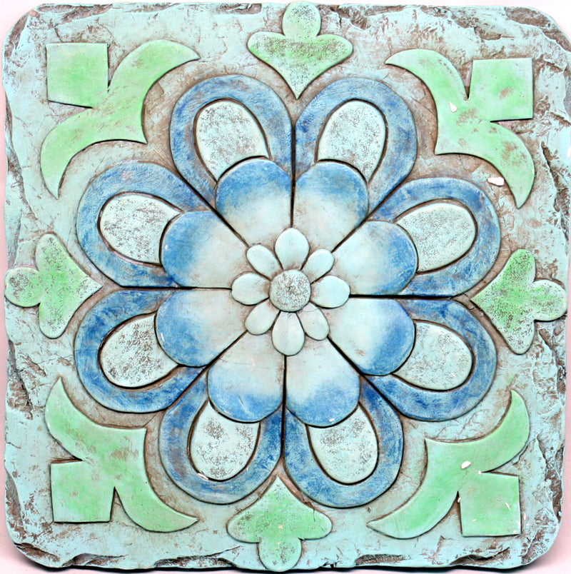 Square Floral Stepping Stone - - The Country Christmas Loft