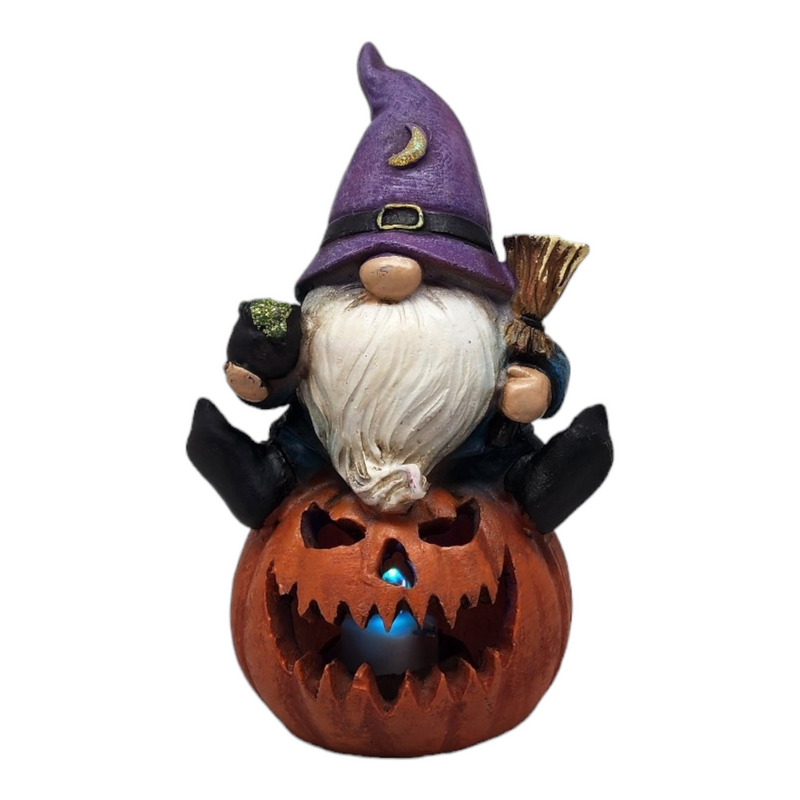 Lighted Halloween Gnome -