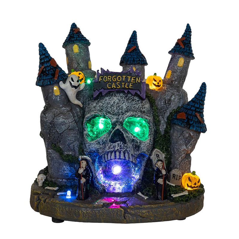 Lighted Skull Castle with Color Changing LED Entrance