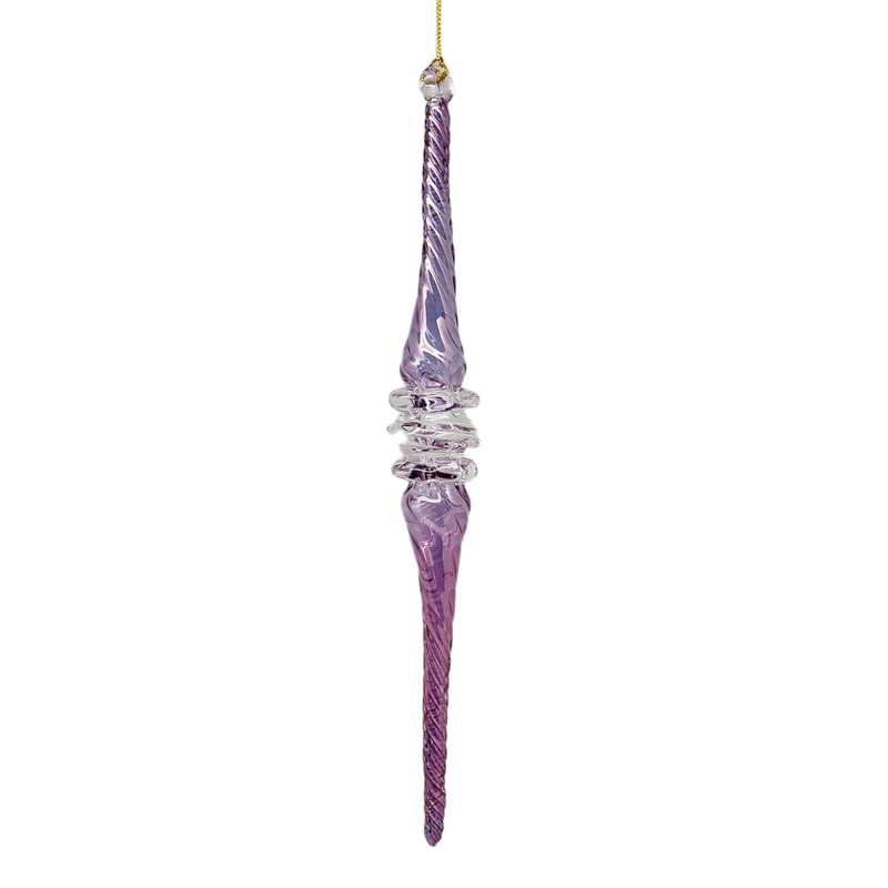 Elegant Stacked Egyptian Glass Icicle - Purple