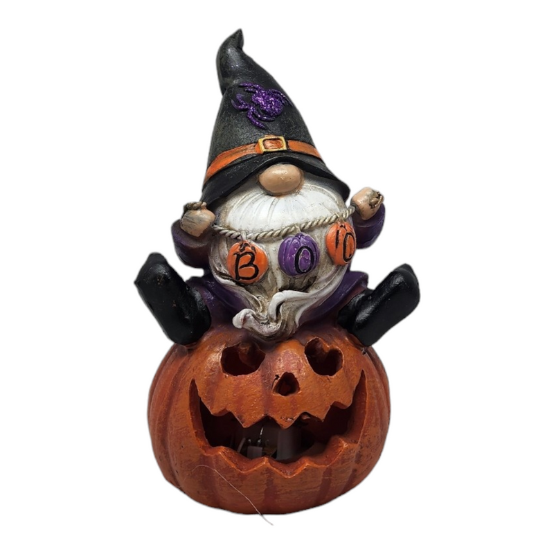 Lighted Halloween Gnome -