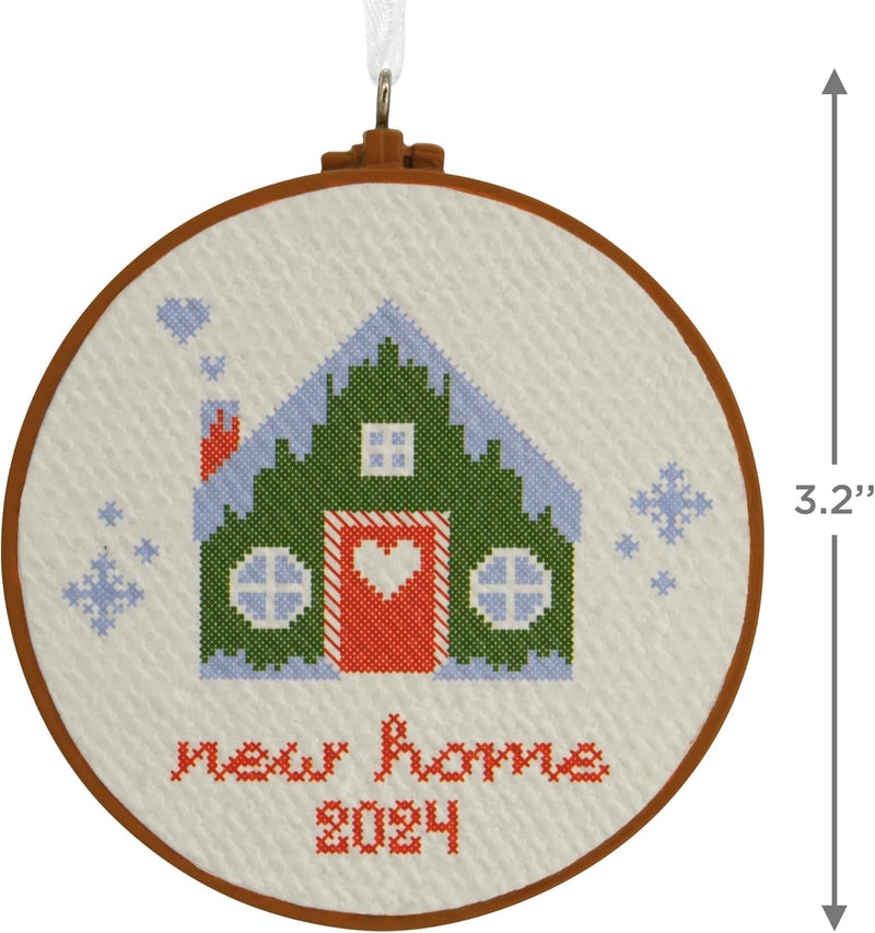 New Home Cross Stitch Dated Ornament