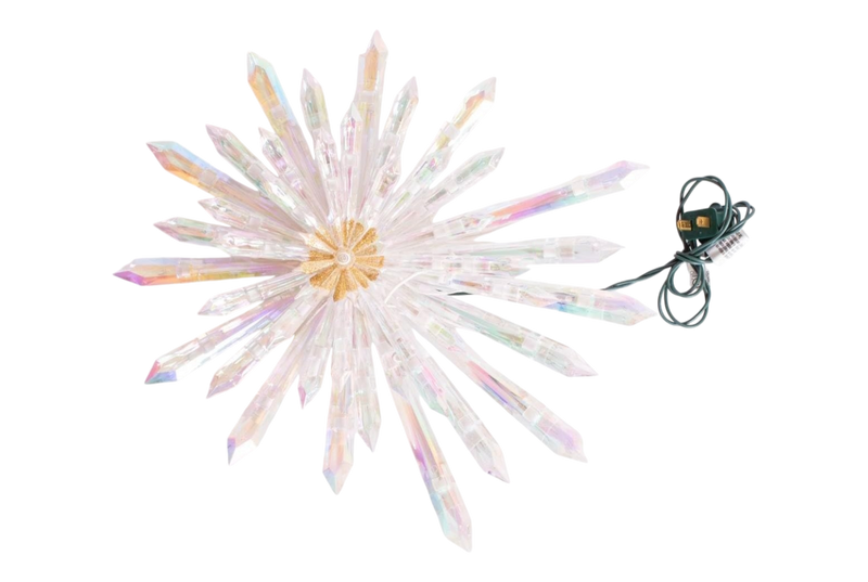 Lighted Acrylic Starburst Tree Topper with 50 Lights