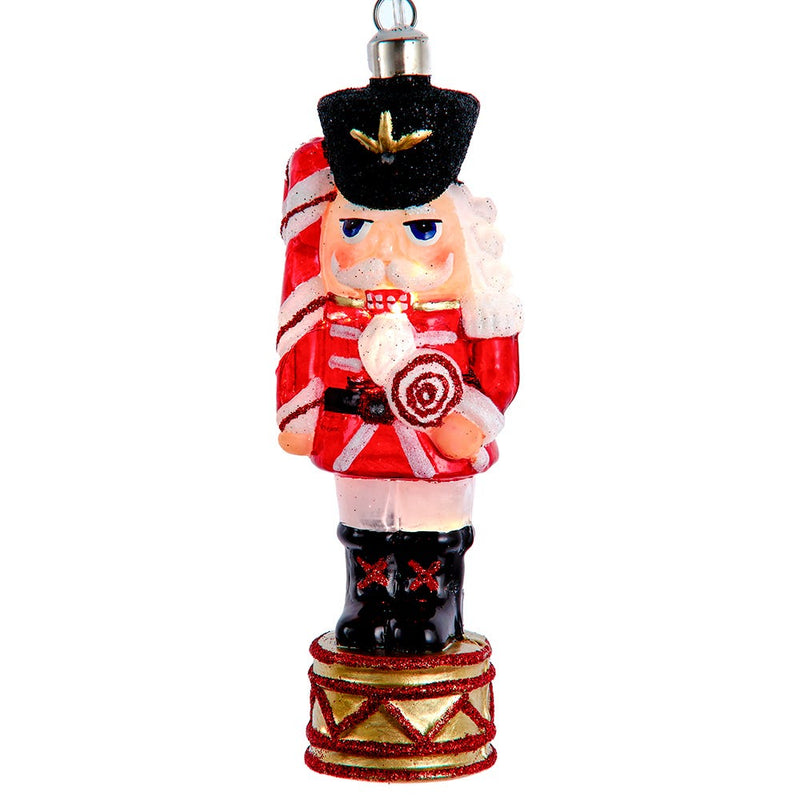 Glass USB powered LED Nutcracker Ornament