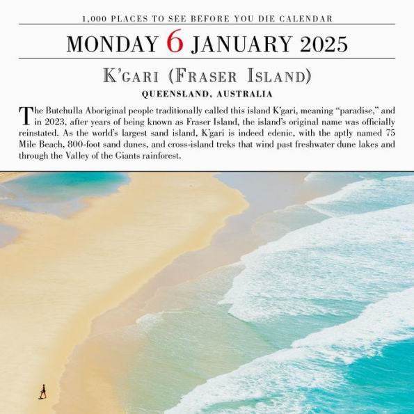 1,000 Places to See Before You Die Page-A-Day Calendar 2025: A Year of Travel