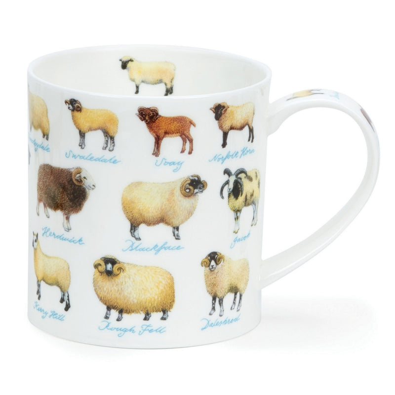 On The Farm - Sheep - Fine Bone China Mug Ornkey Style By Dunoon