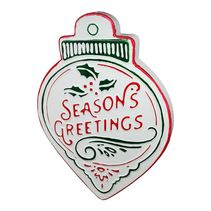 Vintage Metal Wall Sign -  Season's Greetings