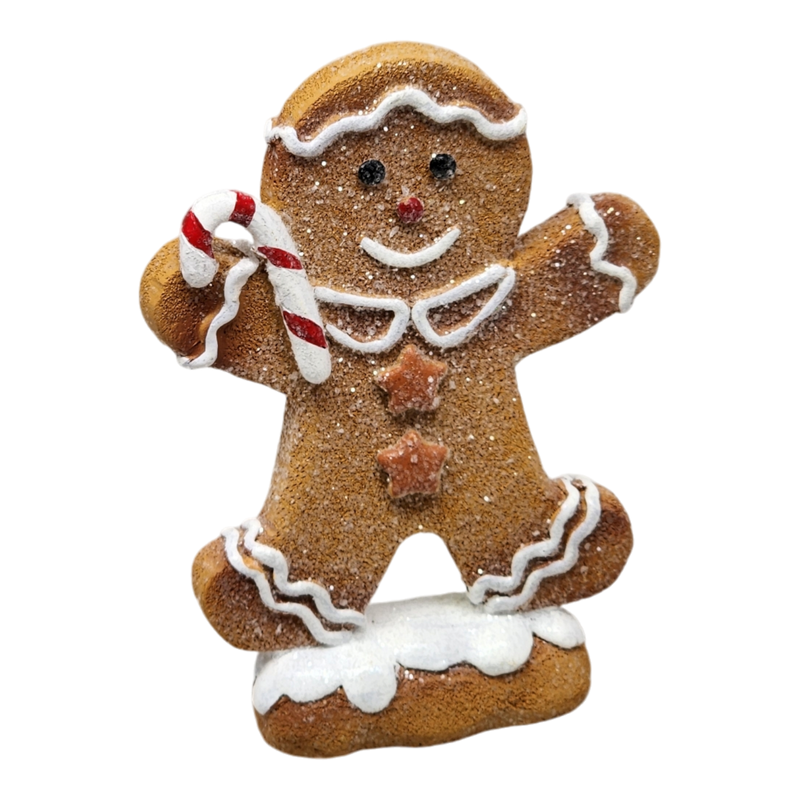 Gingerbread Cookie Figurine - Candy Cane Boy