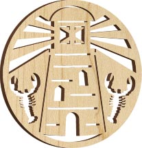 Wooden Solace Ornament - Lighthouse - The Country Christmas Loft