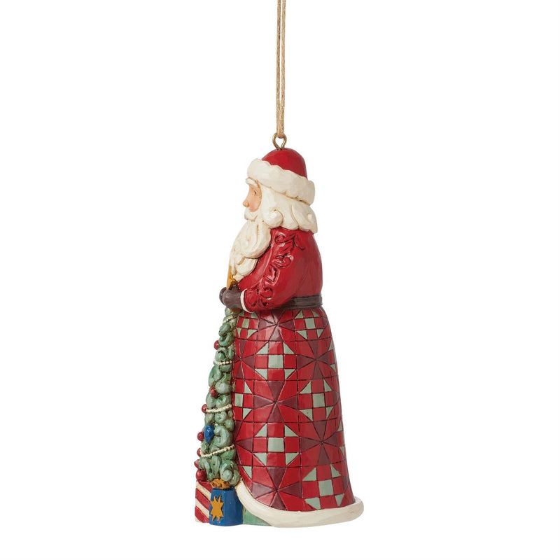 Santa Trims the Tree Ornament