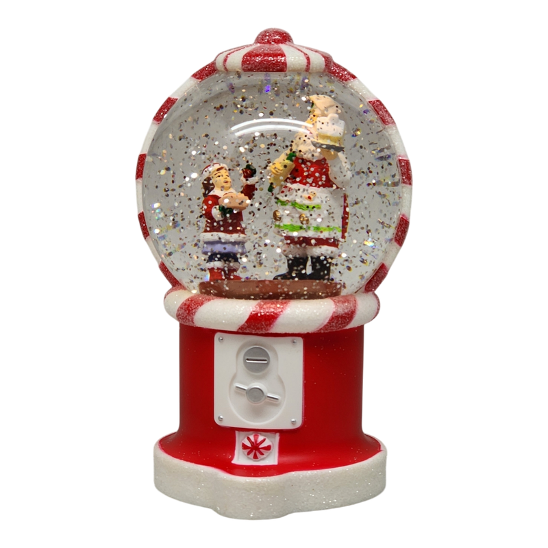 Lighted Spinning Water Globe Gumball Machine - Santa