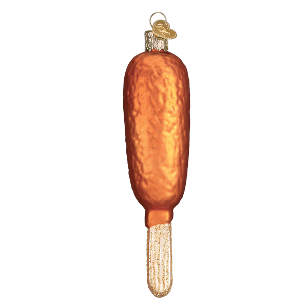 Corn Dog Glass Ornament