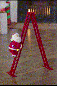 Tabletop Climber - Santa with Single Ladder