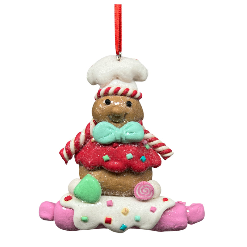 Clay Dough Gingerbread Chef Ornament