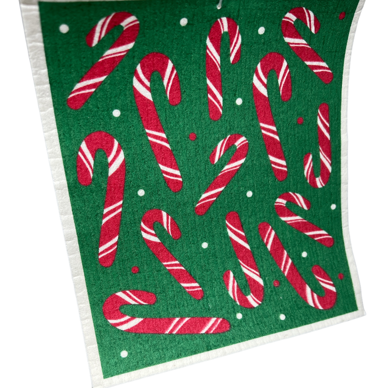 Swedish Dish Cloth - Candy Cane