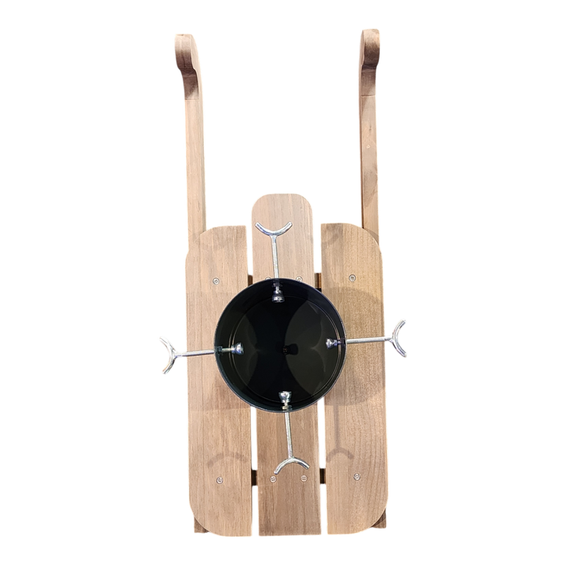 Wooden Runner Sled Tree Stand - Natural