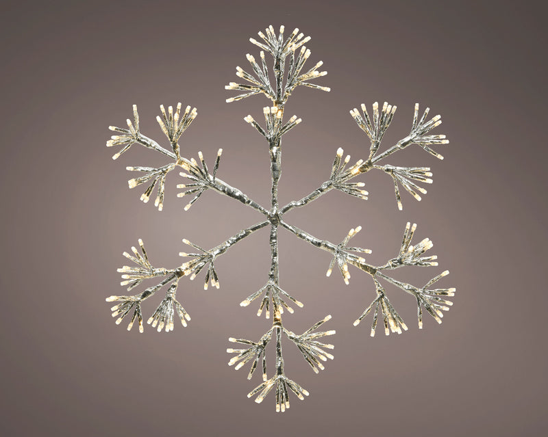 30 Inch LED Metal Frame Snowflake - Warm White