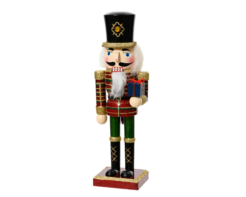 Nutcracker Soldier with Present - 10 Inch