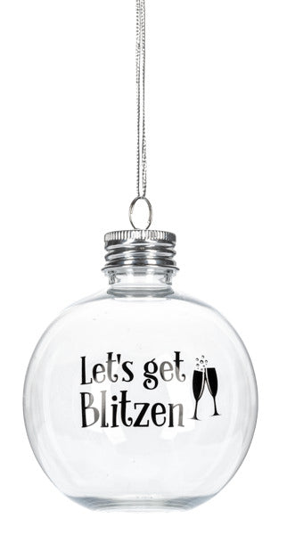 Fillable Cocktail Ornament with Recipe -