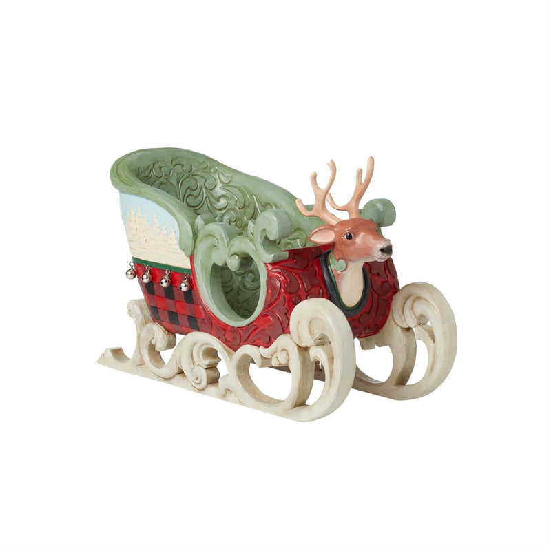 Highland Glen Large Sleigh with Scene Figurine