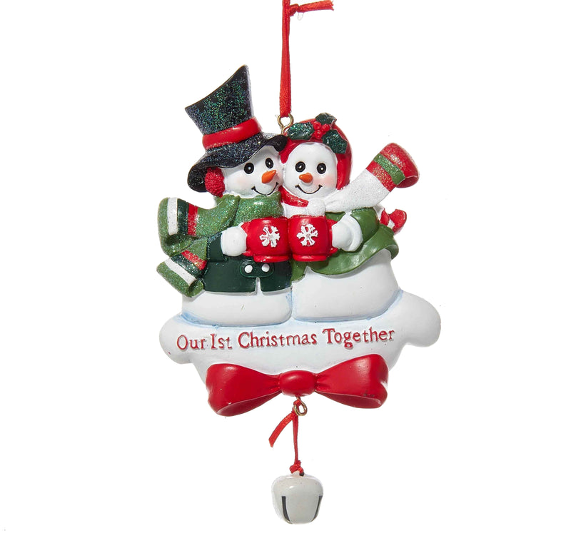 Our 1st Christmas Together - Snow Couple Ornament