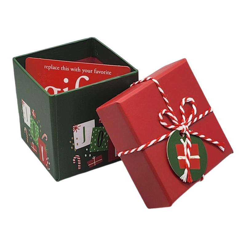 Gift Box Cube for Gift Cards - 3" x 3" -  Joy Present Stack