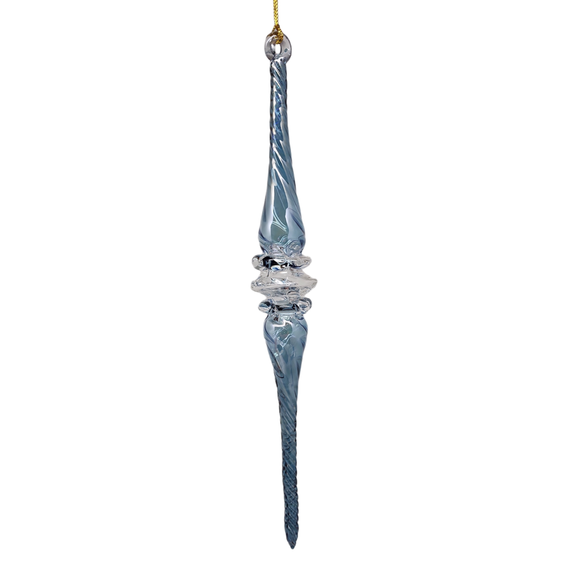 Elegant Stacked Egyptian Glass Icicle - Blue