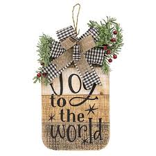 Slat Wood Christmas Wall Hanging -