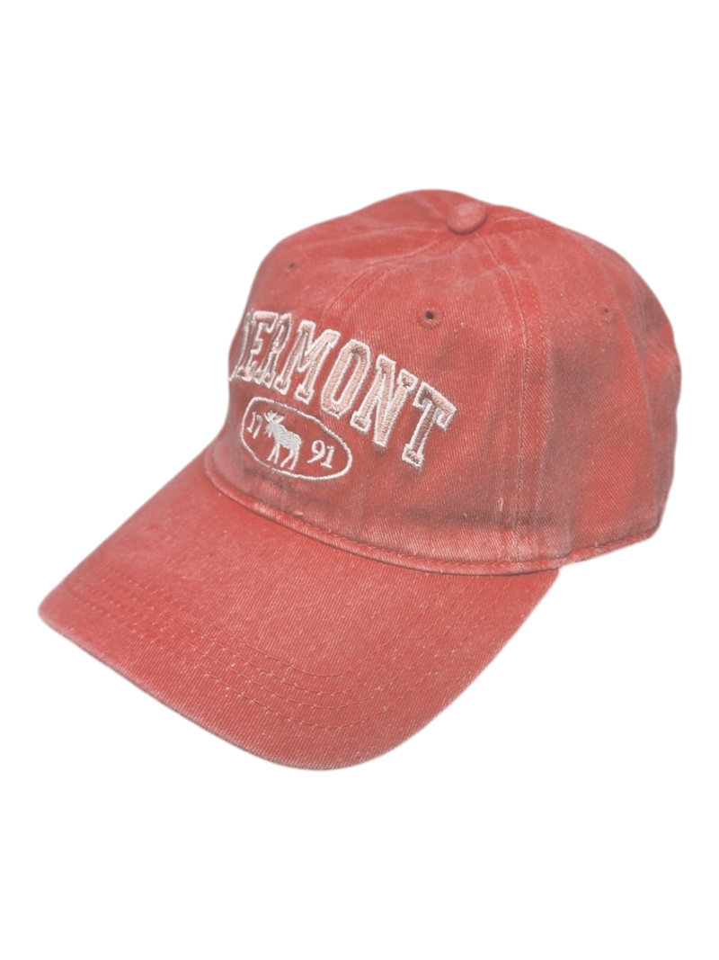 Dyed Cap Vermont 1791 Moose - Coral