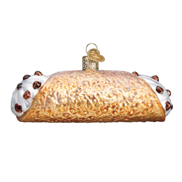 Cannoli Glass Ornament