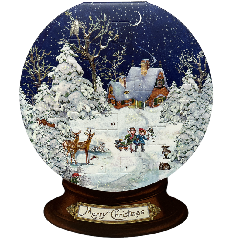 Diecut Snow Globe  Advent Card With Envelope