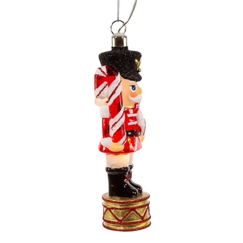 Glass USB powered LED Nutcracker Ornament